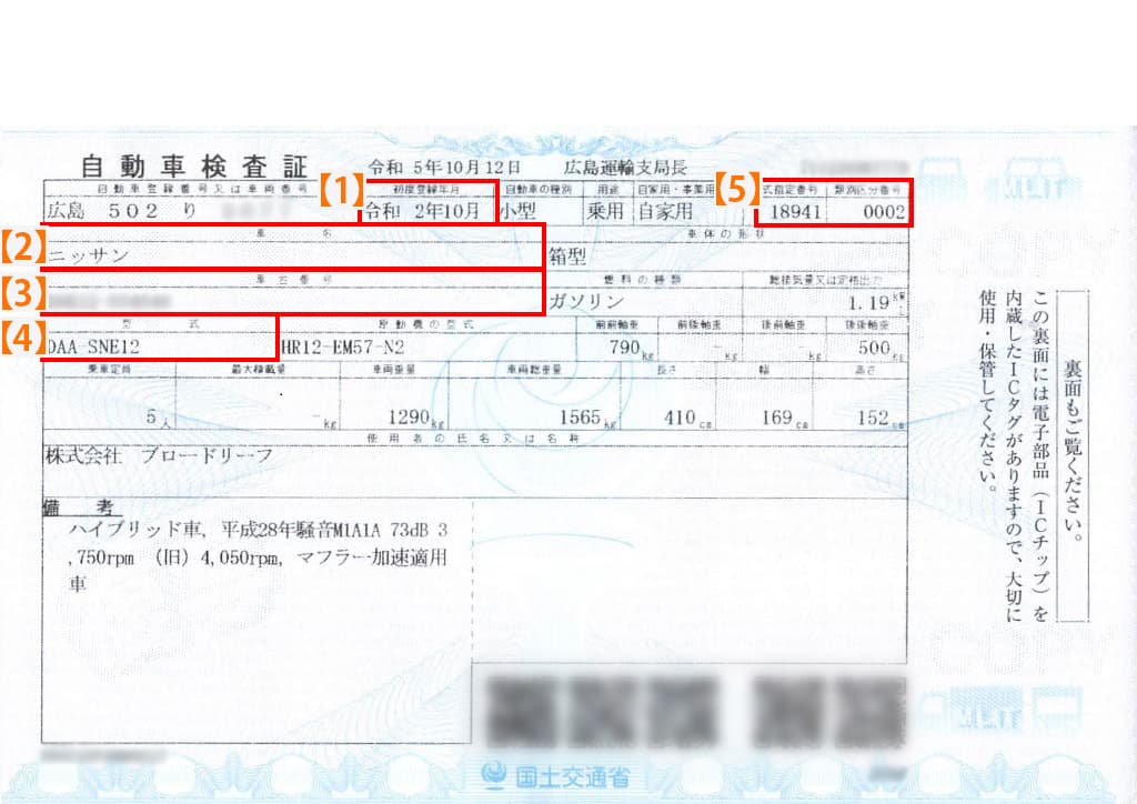 電子車検証